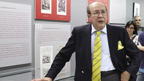 Francisco Rico inaugurant exposició Los Quijotes de la Autónoma